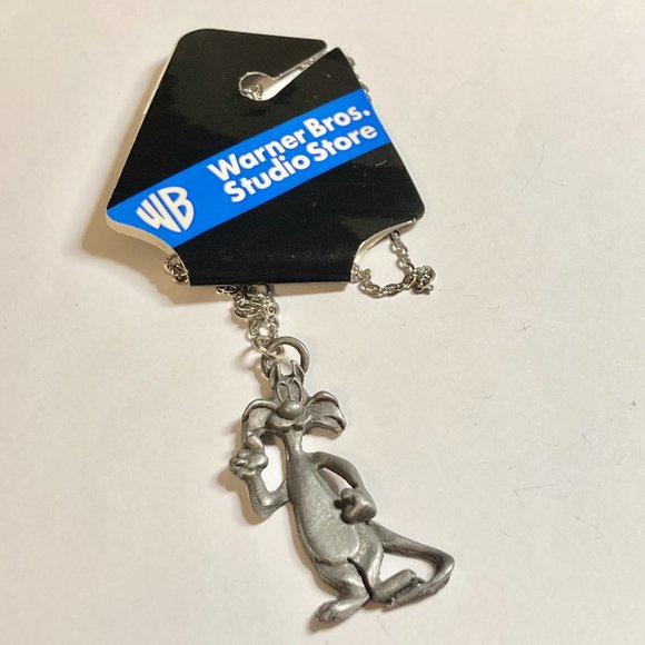 Vintage Sylvester Cat Necklace Warner Bros Looney Tunes 20" Pendant Cartoon - Picture 7 of 8